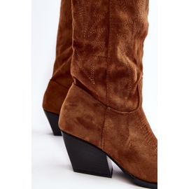 Botas Cowboy Sloana Camel para Mujer con Tacones Altos marrón 4