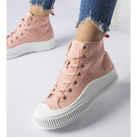 Zapatillas altas Guerrino rosa con plataforma rosado 1 Zapatillas altas Guerrino rosa con plataforma rosado 1