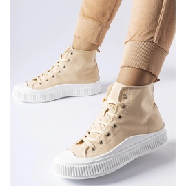 Zapatillas con plataforma beige de Guerrino 1