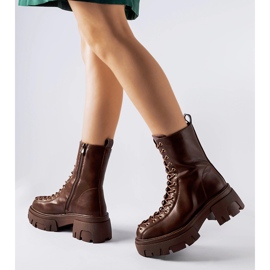 Botas aislantes marrones con ribete Amla marrón 2