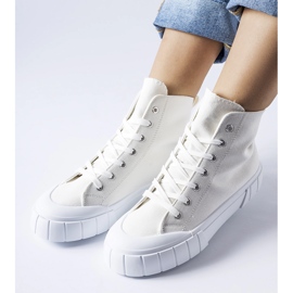 Inna Zapatillas altas Citta blancas blanco 3