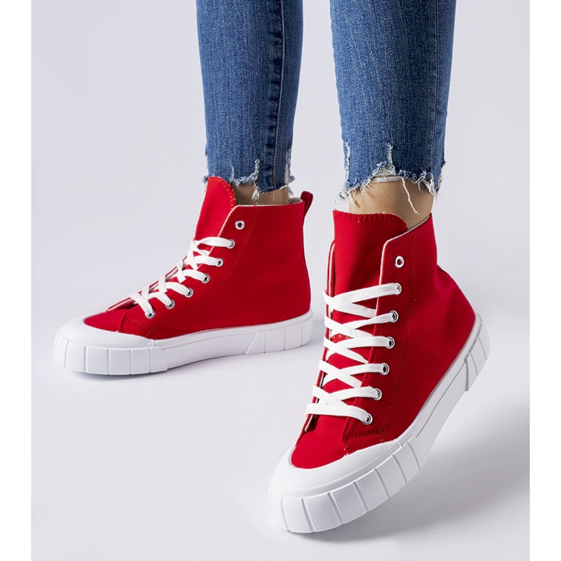 Inna Zapatillas altas Citta rojas rojo 1