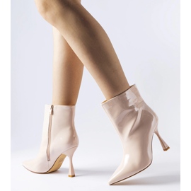 Botines de charol beige de Dionisi 2