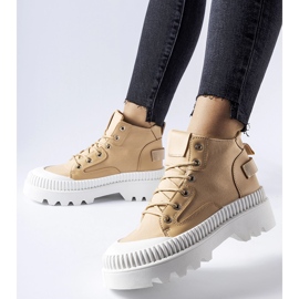 Inna Zapatillas con plataforma Grotta beige oscuro 1