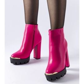 Inna Botines Pepe rosa con puntera decorativa rosado 1