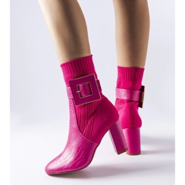 Botas calcetín estampado animal rosa Enrice 1