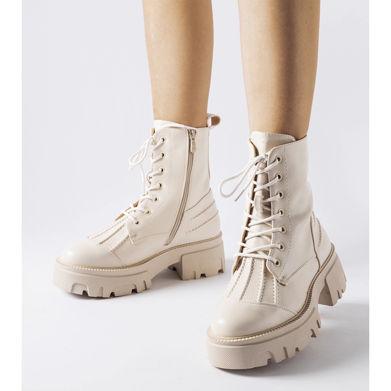 Botas de trabajo aislantes beige con suela gruesa Biagio 1