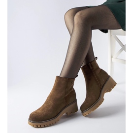 Botines marrones aislantes con suela gruesa Pieve marrón 1