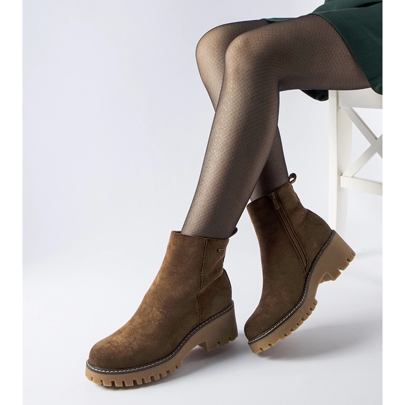 Botines marrones aislantes con suela gruesa Pieve marrón 1 Botines marrones aislantes con suela gruesa Pieve marrón 1