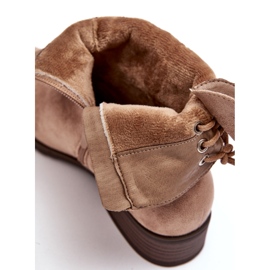 Evento Botas Planas de Mujer de Ante Cálido, Beige 2