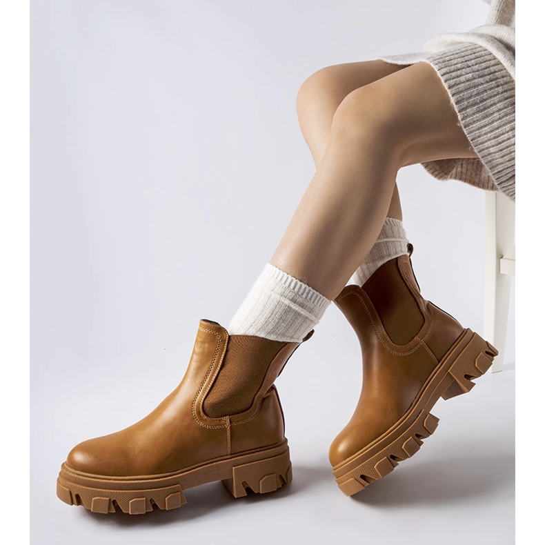 Botines sin cordones marrones, macizos y con aislamiento de Giulio marrón 1