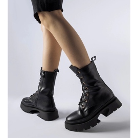 Botines con cordones y aislamiento negros de Aeroporto 2