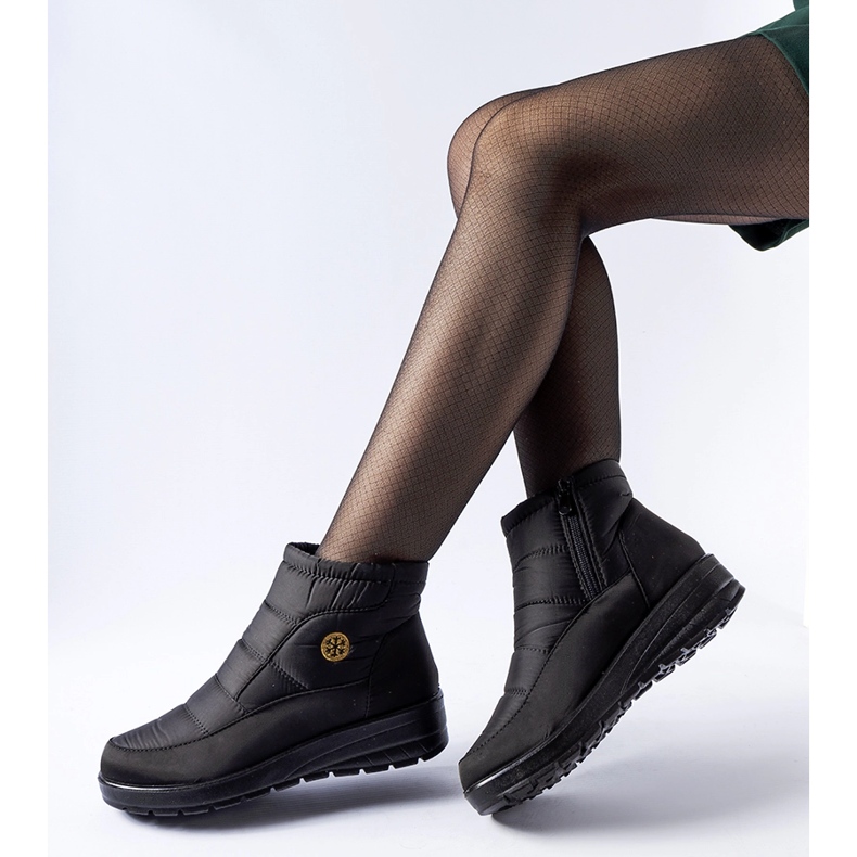 Botas de nieve negras con cuña baja Vittore negro 1
