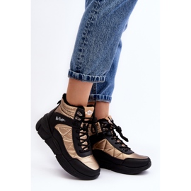 Botas de mujer aisladas con plataforma Lee Cooper LCJ-23-44-1986L Dorado 3