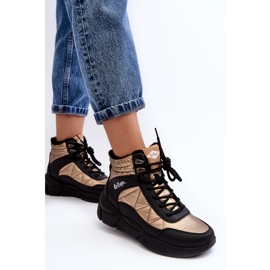 Botas de mujer aisladas con plataforma Lee Cooper LCJ-23-44-1986L Dorado 5