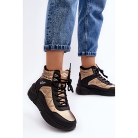 Botas de mujer aisladas con plataforma Lee Cooper LCJ-23-44-1986L Dorado 6