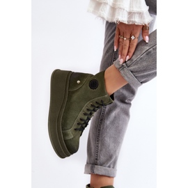 Botines de ante con plataforma enorme Maciejka 06309-24 Oliva verde 6