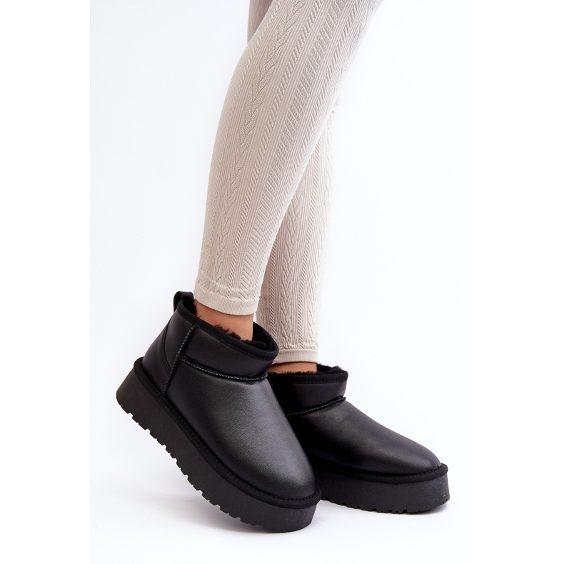 Botas de Nieve Mujer Piel Plataforma Negro Loreley 2