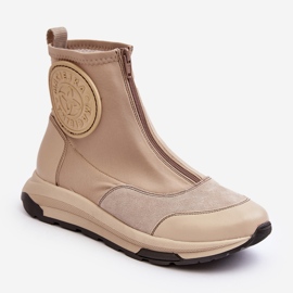 Botines Mujer Piel Con Cremallera Maciejka 06297-22 Beige 2