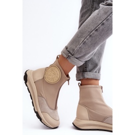Botines Mujer Piel Con Cremallera Maciejka 06297-22 Beige 4
