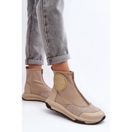 Botines Mujer Piel Con Cremallera Maciejka 06297-22 Beige 5