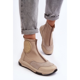 Botines Mujer Piel Con Cremallera Maciejka 06297-22 Beige 9