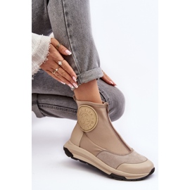 Botines Mujer Piel Con Cremallera Maciejka 06297-22 Beige 1