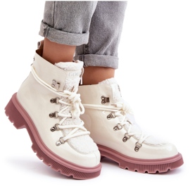 Botines Trapper Mujer Charol GOE MM2N4083 Blanco 9