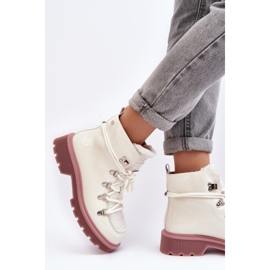 Botines Trapper Mujer Charol GOE MM2N4083 Blanco 3