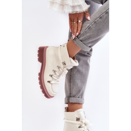 Botines Trapper Mujer Charol GOE MM2N4083 Blanco 4