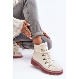Botines Trapper Mujer Charol GOE MM2N4083 Blanco 8