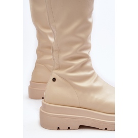 Botas Mujer Plataforma Con Cremallera GOE MM2N4067 Beige Claro 5