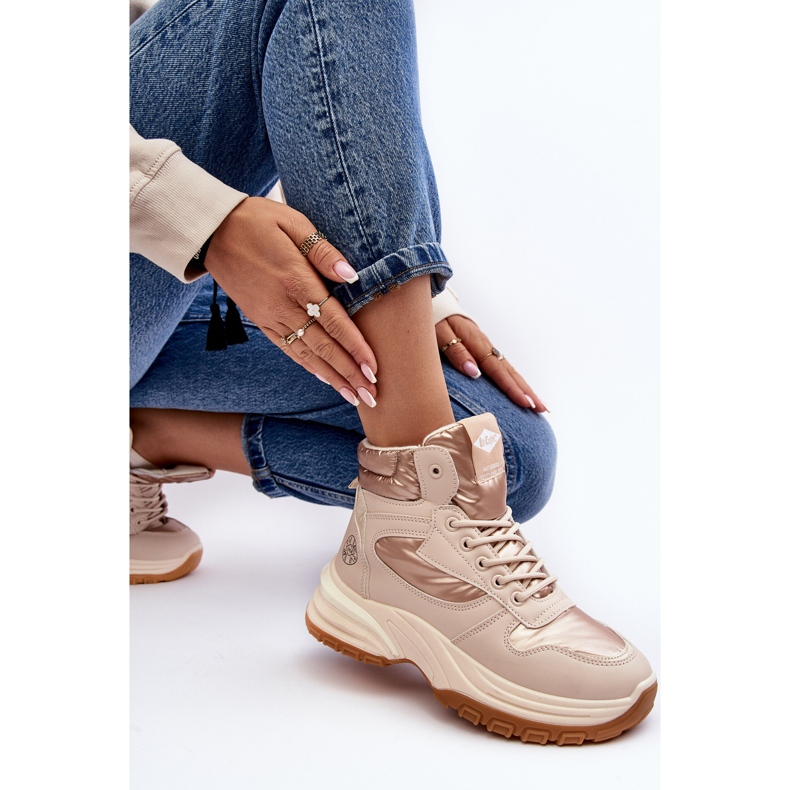Botines De Mujer Con Suela Gruesa Lee Cooper LCJ-23-44-1972L Beige 2