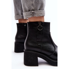 Sergio Leone Botas Romella con cremallera de mujer de color negro 6