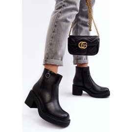 Sergio Leone Botas Romella con cremallera de mujer de color negro 7
