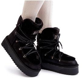 Botas de Nieve Veganas con Plataforma Impermeable D.Franklin DFSH371008 Negro 10