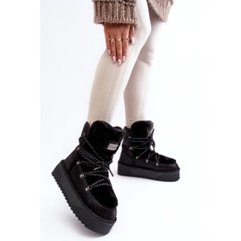 Botas de Nieve Veganas con Plataforma Impermeable D.Franklin DFSH371008 Negro 6