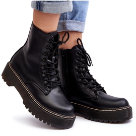 Botines de Mujer con Cordones Negro Maddis 10