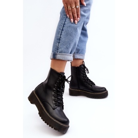 Botines de Mujer con Cordones Negro Maddis 6