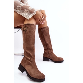Botas Planas Mujer Ante Beige Saranai 2 Botas Planas Mujer Ante Beige Saranai 2