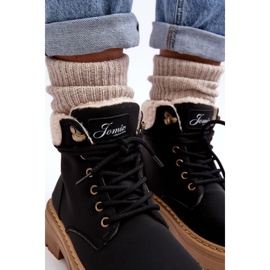 Botas de Mujer de Piel con Piel de Oveja, Negro Lynnvia 7