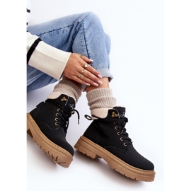 Botas de Mujer de Piel con Piel de Oveja, Negro Lynnvia 1