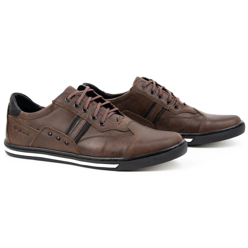 Polbut Zapatillas deportivas casual hombre 1801 Ns marrón oscuro 2