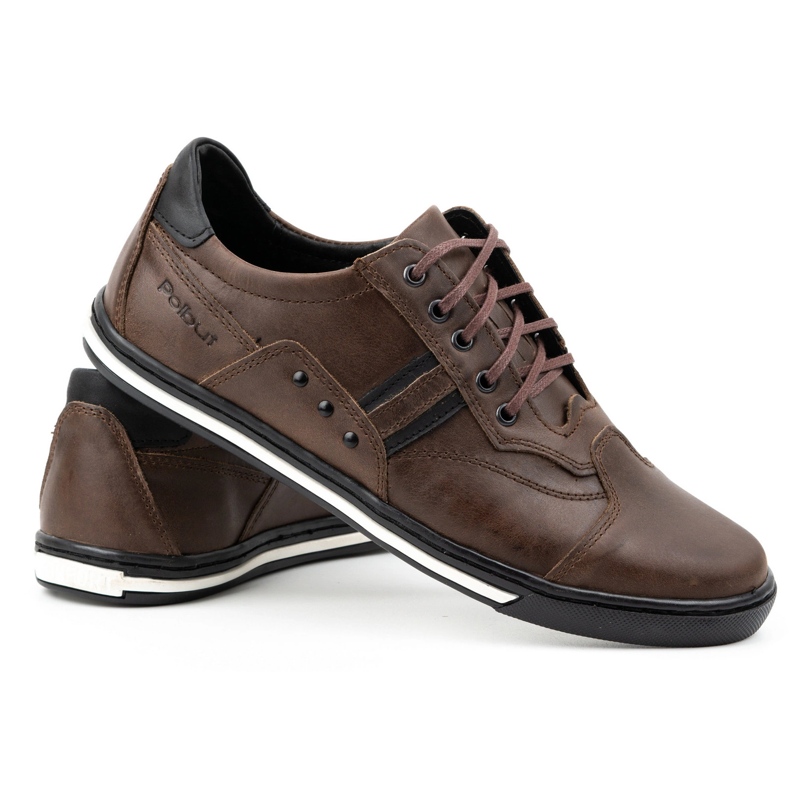 Polbut Zapatillas deportivas casual hombre 1801 Ns marrón oscuro 4