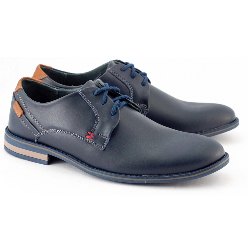 KOMODO Zapatos de hombre elegantes 859 azul marino 3