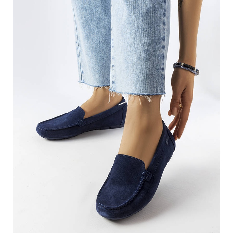 Mocasines Big Star piel azul marino JJ274659 1