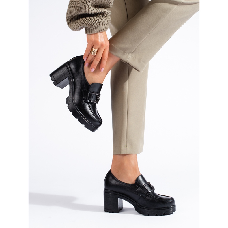 W. Potocki Zapatos negros de mujer con tacón ancho de Potocki 1 W. Potocki Zapatos negros de mujer con tacón ancho de Potocki 1