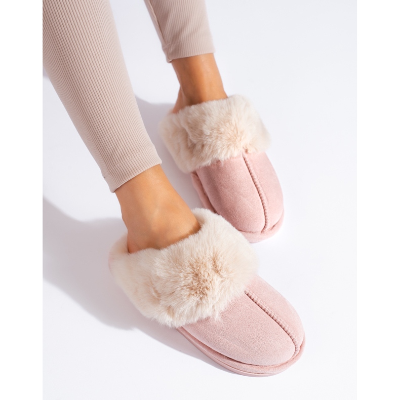 Zapatillas de casa Shelovet rosa para mujer. rosado 1