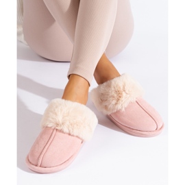 Zapatillas de casa Shelovet rosa para mujer. rosado 3