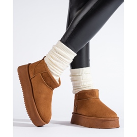 Botas de nieve bajas de mujer Shelovet en color marrón 2